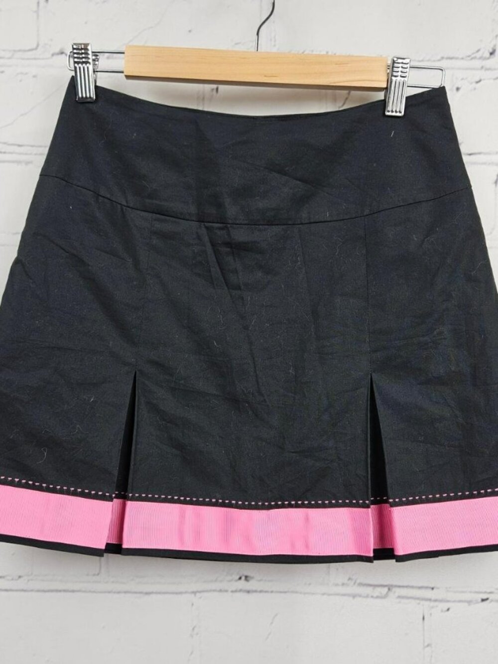 Golfini Black Pink Trim Cotton Blend Skort Size 2 Tennis Preppy Old Money Skirt